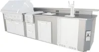 12' Outdoor Living Suites with Side Burners - GE Series