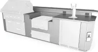 12' Outdoor Living Suite with Power Burner - GE Series
