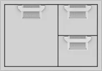 Double Drawer and Storage Door Combination, 30
