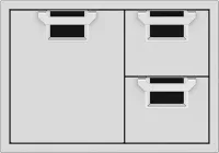 Double Drawer and Storage Door Combination, 30