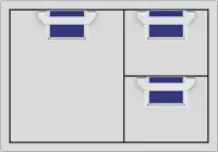 Double Drawer and Storage Door Combination, 30