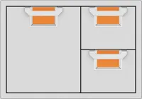 Double Drawer and Storage Door Combination, 30