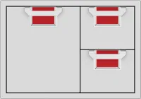 Double Drawer and Storage Door Combination, 30
