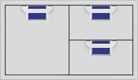 Double Drawer and Storage Door Combination, 36