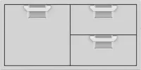 Double Drawer and Storage Door Combination, 42