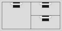 Double Drawer and Storage Door Combination, 42
