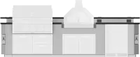 12' Outdoor Living Suite with Campania Pizza Oven™ and Bar (Custom Countertop)