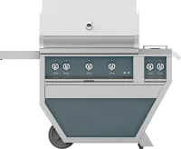 36″ Outdoor Deluxe Grill with Double Side Burner