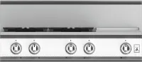 36″ 4-Burner Rangetop with 12″ Griddle