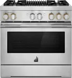 36" Freestanding Dual Fuel Smart Range, Rise Series, 5.1 cu. ft. Capacity