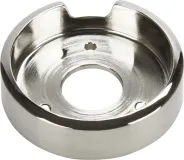 3-IN D Single Bezel for Rise-Style Commercial Range and Rangetop Oven Knobs - Chrome