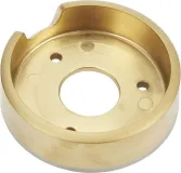 Single Bezel for Rise-Style Commercial Range and Rangetop Griddle Knobs - Brass