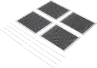 Charcoal Range Hood Recirculation Filter with Clips - Black