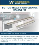 30-IN Noir Built-In Bottom Mount Freezer Refrigerator Handle Kit - Stainless Steel for JBBFR30NMX and JBBFL30NMX Models