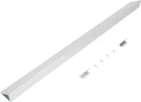 Slide-in Range Rear Filler Kit, Stainless Steel, with (1) triangular fill strip, (2) mounting brackets, and two screws