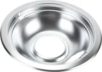 Range Electric/Cooktop 6-IN Round Drip Bowl (Single-Pack) - Chrome for Non-Hinged, 2-Wire Plug Cooking Elements