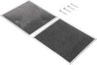 Range Hood Charcoal Filter, Silver, with (2) 16 1/2