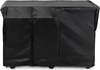 Asado Grill (L30AG-M) Carbon Fiber Vinyl Cover (Mobile Kitchen Cart)