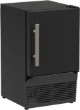 14-In Low Profile Compact Crescent Ice Machine with Door Style - Black Solid