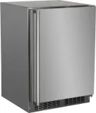 24-In Outdoor Built-In All Freezer with Door Style - Stainless Steel