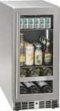 15 inch Beverage Center with Door Style - Stainless Steel Frame Glass
