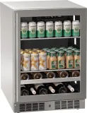 24 inch Beverage Center with Door Style - Stainless Steel Frame Glass