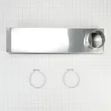 0"-18" Dryer Telescoping Vent Periscope for 2.5" clearance, with 1 male snap-lock fitting, draw-band collar & 2 clamps.