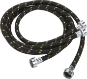5' Braided washer fill hoses with 2 female connections - 2 pack