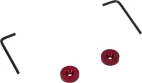 Wall Range Door Handle Medallion Set, Red