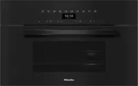 DGC 7470 Obsidian Black - 30" Compact Combi-Steam Oven XL for steam cooking, baking, roasting with networking + BrilliantLight.
