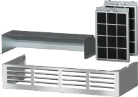 Air recirculation kit - Kit for converting a Range Hood to recirculation mode.