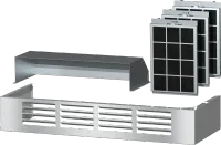 Air recirculation kit - Kit for converting a Range Hood to recirculation mode.
