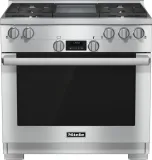 36 inch range All Gas with DirectSelect, Twin convection fans and M Pro dual stacked burners