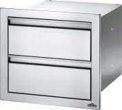 18 x 16 inch Double Drawer, Stainless Steel