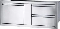 42 x 16 inch Single Door & Double Drawer Combo, Stainless Steel