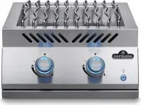 Built-in 700 Series Dual Range Top Burner with Stainless Steel Cover , Natural Gas, Stainless Steel