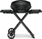 Phantom TravelQ PRO 285 Portable Gas Grill with Scissor Cart , Propane, Matte/Matt Black