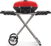 TravelQ 285X with Scissor Cart and Griddle , Propane, Red