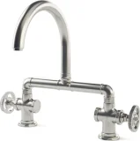 BRIDGE FAUCET WITH “LOBE” KNOBS