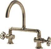 BRIDGE FAUCET WITH “PETAL” KNOBS