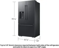 Bespoke AI 3-Door French Door Zero Clearance Fit  Sphere Ice(TM)  29 cu. ft.