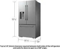 Bespoke AI 3-Door French Door Zero Clearance Fit  Sphere Ice(TM)  29 cu. ft.