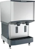 Meridian Countertop Air Cooled Ice Machine and Water Dispenser with Push Button Dispensing - 25 lb. Bin Storage