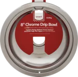 8" Chrome Drip Bowl, Fits Most