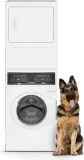 SF7 Stacked White Washer - Gas Dryer with Pet Plus  Sanitize  Fast Cycle Times  5-Year Warranty