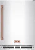 Gordon Ramsay Collection 24 Inch Outdoor Undercounter Beverage Cooler In Stainless Steel/rose Gold