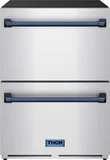 24" Undercounter Built-in Or Freestanding Drawer Refrigerator Stainless Steel/blue Gordon Ramsay Series