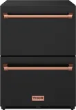 24" Undercounter Built-in Or Freestanding Drawer Refrigerator Black/rose Gold Gordon Ramsay Series