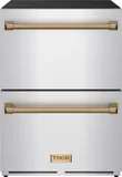 24" Undercounter Built-in Or Freestanding Drawer Refrigerator Stainless Steel/bronze Gordon Ramsay Series