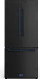 30 Inch 17.5 Cu Ft French Door Counter Depth Refrigerator With Ice Maker In Black/navy Blue Gordon Ramsay Series